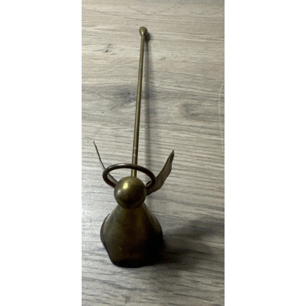 VTG Brass & Metal Choir Angel Candle Snuffer Douser 11" Long CUTE!